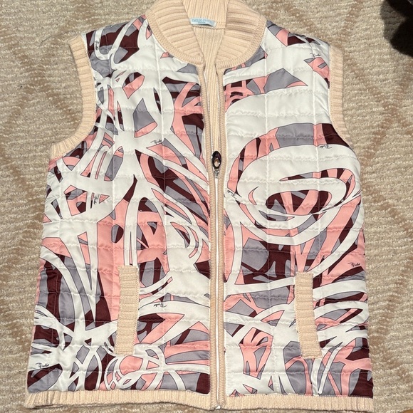 Emilio Pucci Jackets & Blazers - Emilio Pucci Patterned Quilted Vest